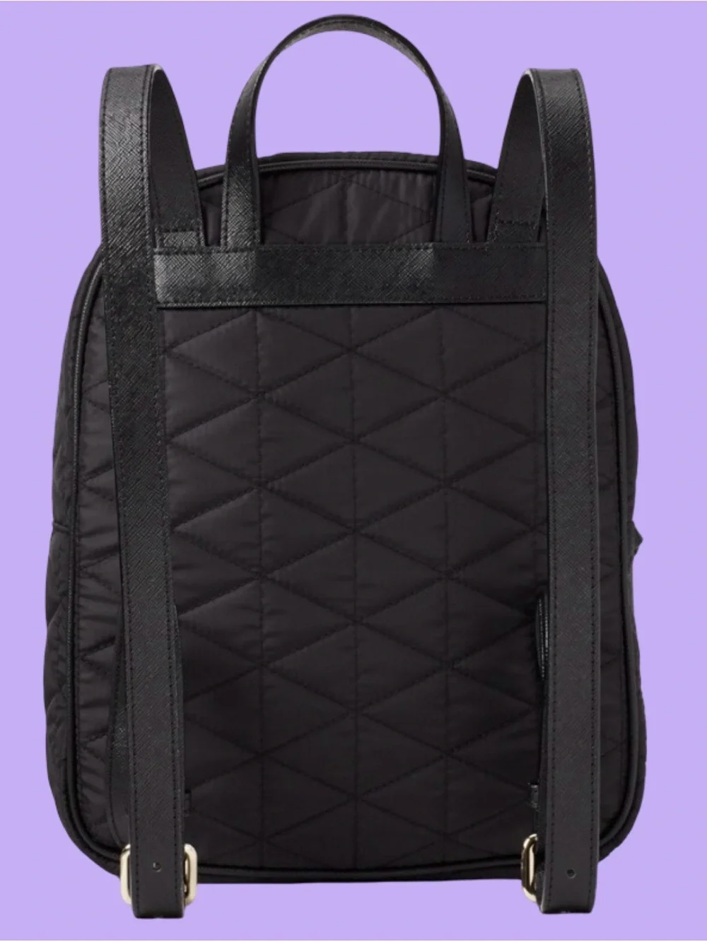 NWT KATE SPADE QUILTED BACKPACK,DIAMOND PATTERN, w/GOLD TONE HARDWARE.ADJUSTABLE
